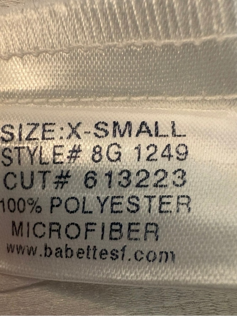 Babette- White Crinkle Asymmetrical Snap Blouse, XS - Picture 8 of 9